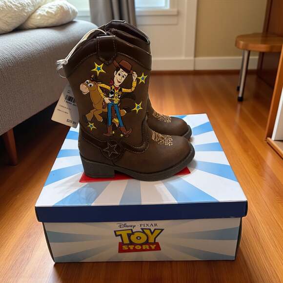 Disney Toy Story Woody Bullseye Cowboy Boots Toddler Boys Size 9 - Picture 1 of 6